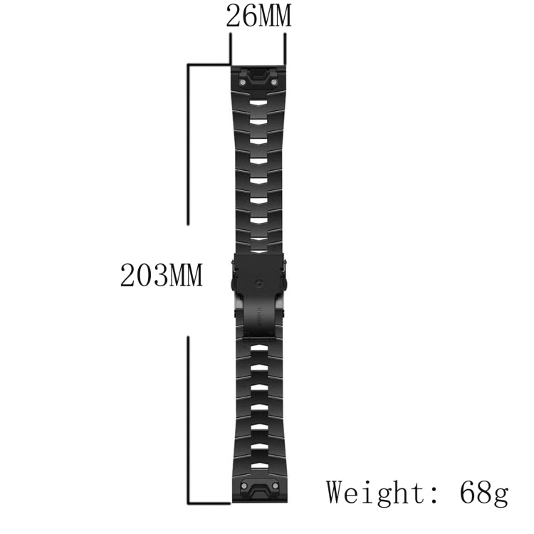 For Garmin Epix Pro 51mm Titanium Alloy Quick Release Watch Band(Black) - Watch Bands by buy2fix | Online Shopping UK | buy2fix