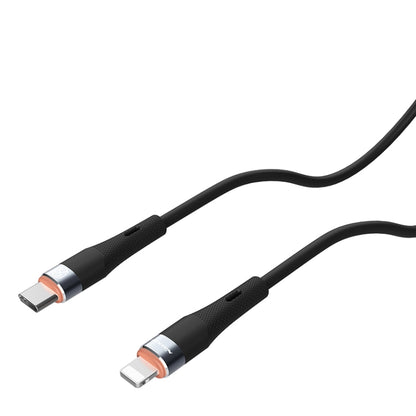 Nillkin 2.4A USB-C/Type-C to 8 Pin Silicone Data Cable, Length: 1.2m(Black) - 2 in 1 Cable by NILLKIN | Online Shopping UK | buy2fix