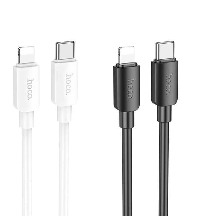 hoco X96 Hyper1m  PD20W USB-C / Type-C to 8 Pin Charging Data Cable(Black) - 2 in 1 Cable by hoco | Online Shopping UK | buy2fix