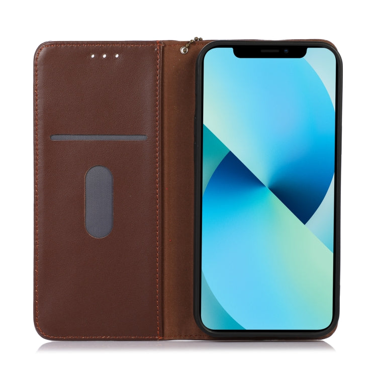 For Asus ZenFone 10 / ZenFone 9 KHAZNEH Nappa Top Layer Cowhide Leather Phone Case(Brown) - ASUS Cases by buy2fix | Online Shopping UK | buy2fix