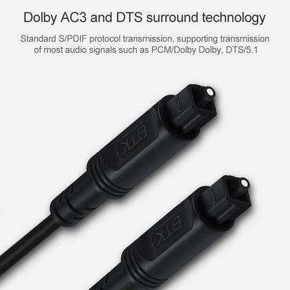 1m EMK OD2.2mm Digital Audio Optical Fiber Cable Plastic Speaker Balance Cable(Black) - Audio Optical Cables by EMK | Online Shopping UK | buy2fix