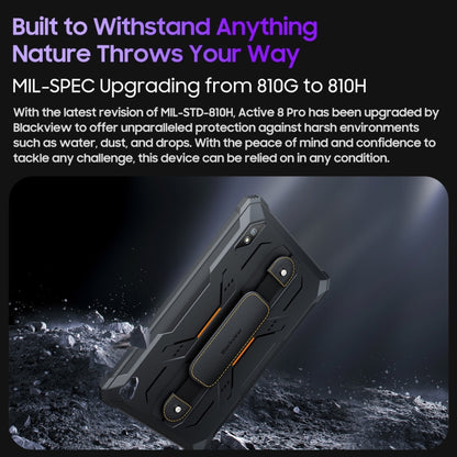 [HK Warehouse] Blackview Active 8 Pro 4G Rugged Tablet, 10.36 inch 8GB+256GB Android 13 MT6789 Octa Core Support Dual SIM, Global Version with Google Play, EU Plug(Black) - Blackview by Blackview | Online Shopping UK | buy2fix