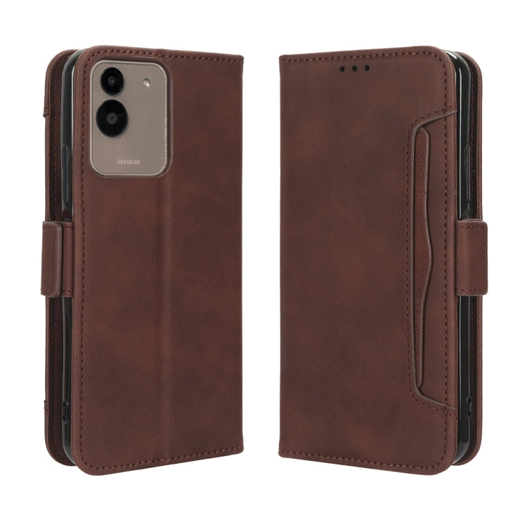 For Aiwa Phone B-2 JA3-SMP0602 Skin Feel Calf Texture Card Slots Leather Phone Case(Brown) - More Brand by buy2fix | Online Shopping UK | buy2fix