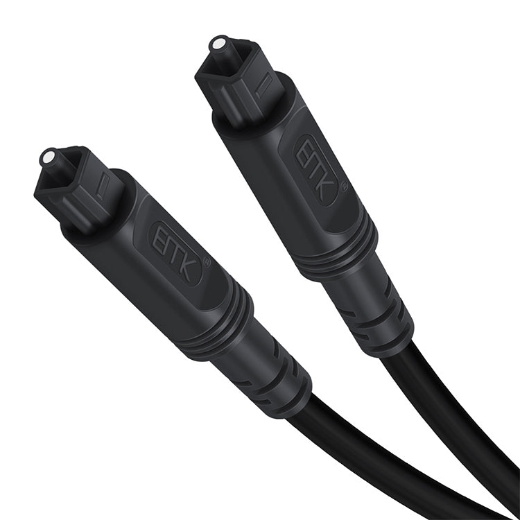 3m EMK OD4.0mm Square Port to Square Port Digital Audio Speaker Optical Fiber Connecting Cable(Black) - Audio Optical Cables by EMK | Online Shopping UK | buy2fix