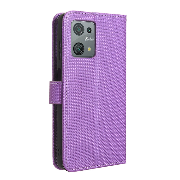 For Blackview Oscal C30 / C30 Pro Diamond Texture Leather Phone Case(Purple) - More Brand by buy2fix | Online Shopping UK | buy2fix