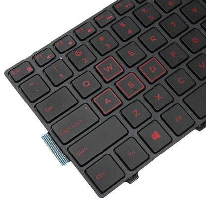 Backlight Laptop Keyboard For Dell 15-9550 / 15-3000 / 15-5542(Red Word) - Dell Spare Parts by buy2fix | Online Shopping UK | buy2fix