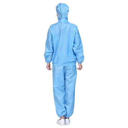 Striped Anti-static Split Hood Dust-proof Work Suit, Size:XXXXL(Blue) - Protective Clothing by buy2fix | Online Shopping UK | buy2fix