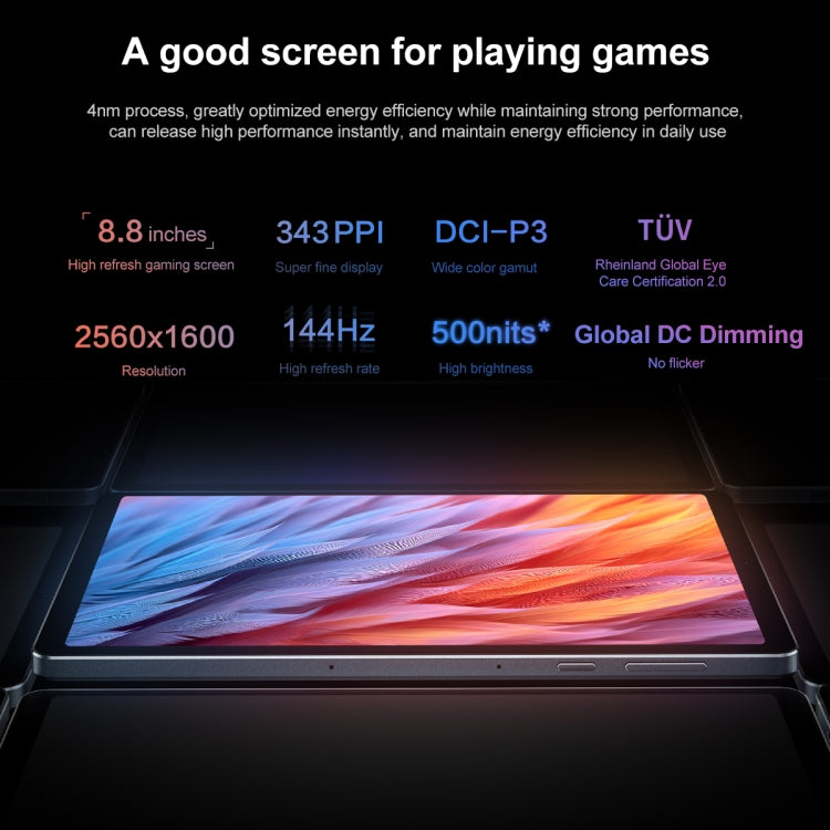 Lenovo LEGION Y700 2023 8.8 inch WiFi Gaming Tablet, 12GB+256GB, Android 13, Qualcomm Snapdragon 8+ Gen1 Octa Core(Titanium Color) - Lenovo by Lenovo | Online Shopping UK | buy2fix
