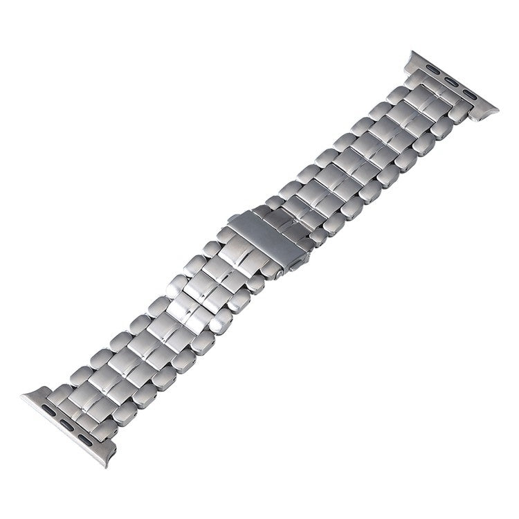 For Apple Watch SE 40mm Five Beads Titanium Steel Watch Band(Silver) - Watch Bands by buy2fix | Online Shopping UK | buy2fix