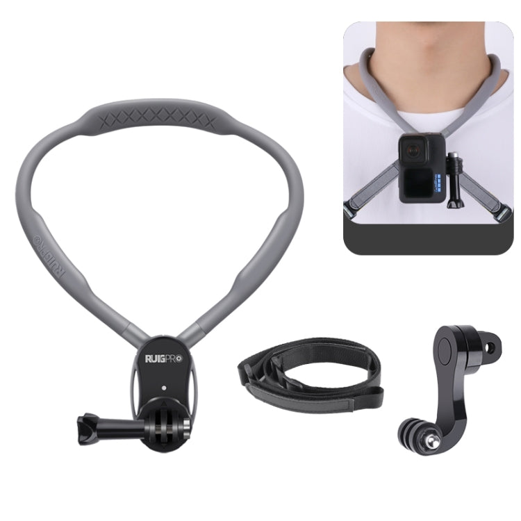 RUIGPRO Lazy Neck Bracket POV View Mount With J-Hook Buckle - Holder by RUIGPRO | Online Shopping UK | buy2fix