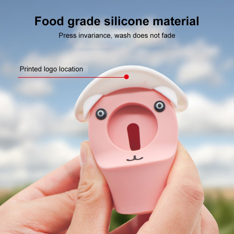 For Apple Watch Series Hat Bear Shaped Silicone Charging Base(Pink) - Charger / Holder by buy2fix | Online Shopping UK | buy2fix