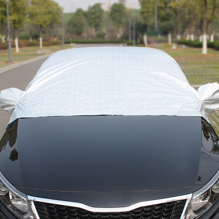 Car Half-cover Car Clothing Sunscreen Heat Insulation Sun Nisor, Aluminum Foil Size: 5x1.8x1.9m - Aluminum Film PEVA by buy2fix | Online Shopping UK | buy2fix