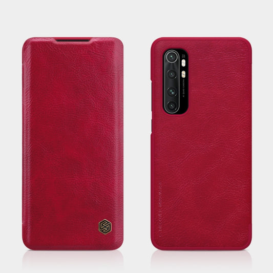 For Xiaomi Note 10 Lite NILLKIN QIN Series Crazy Horse Texture Horizontal Flip Leather Case with Card Slot(Red) - Xiaomi Cases by NILLKIN | Online Shopping UK | buy2fix