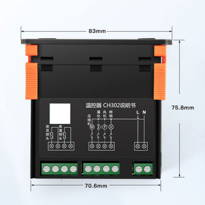 KWS-CH302 Intelligent Dual Sensor Temperature Controller - Thermostat & Thermometer by buy2fix | Online Shopping UK | buy2fix