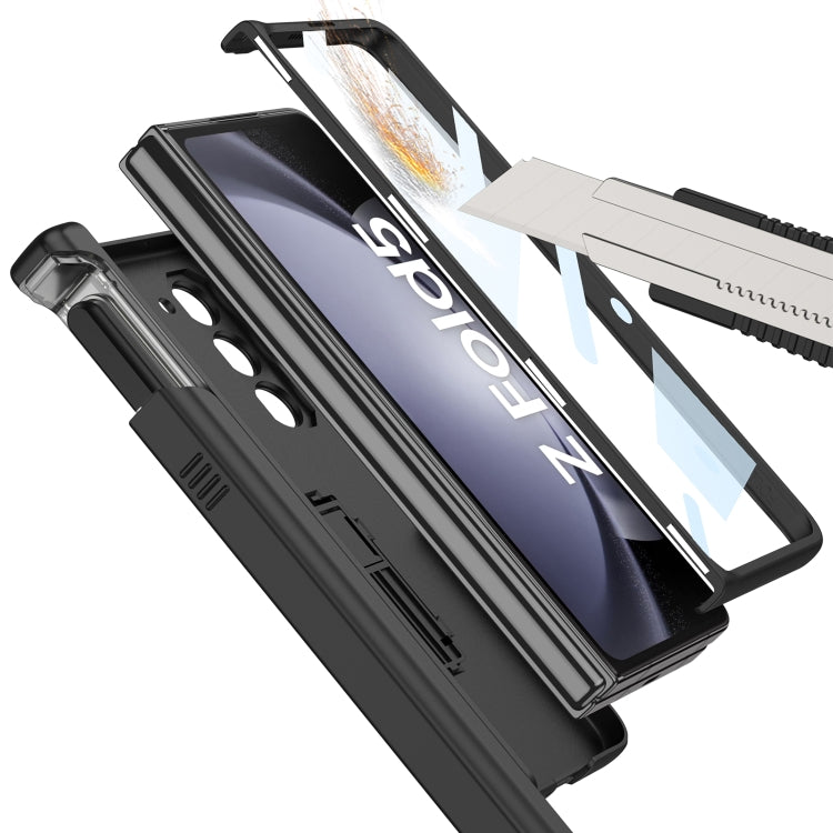 For Samsung Galaxy Z Fold5 GKK Integrated Folding Battle Shell PC Phone Case with Pen Box(Silver) - Galaxy Z Fold5 Cases by GKK | Online Shopping UK | buy2fix