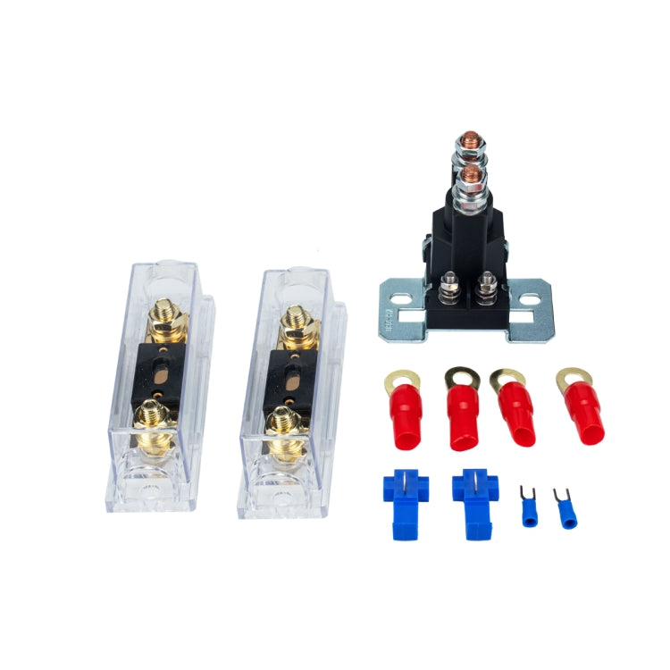 Car Modification Small Contact 12V / 500A Contact Dual Battery High Current DC Relay with 60A Fuse Holder + 80A Fuse Kit - In Car by buy2fix | Online Shopping UK | buy2fix