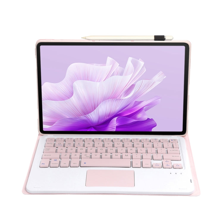 For Huawei MatePad Air 11.5 inch 2023 AH14-A Lambskin Texture Ultra-thin Detachable Bluetooth Keyboard Leather Case with Touchpad(Pink) - Huawei Keyboard by buy2fix | Online Shopping UK | buy2fix