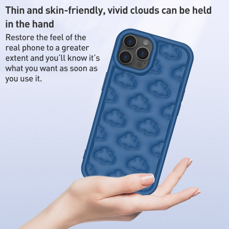 For iPhone 15 Pro Max 3D Cloud Pattern TPU Phone Case(Rose Red) - iPhone 15 Pro Max Cases by buy2fix | Online Shopping UK | buy2fix