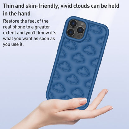 For iPhone 15 Pro Max 3D Cloud Pattern TPU Phone Case(Purple) - iPhone 15 Pro Max Cases by buy2fix | Online Shopping UK | buy2fix