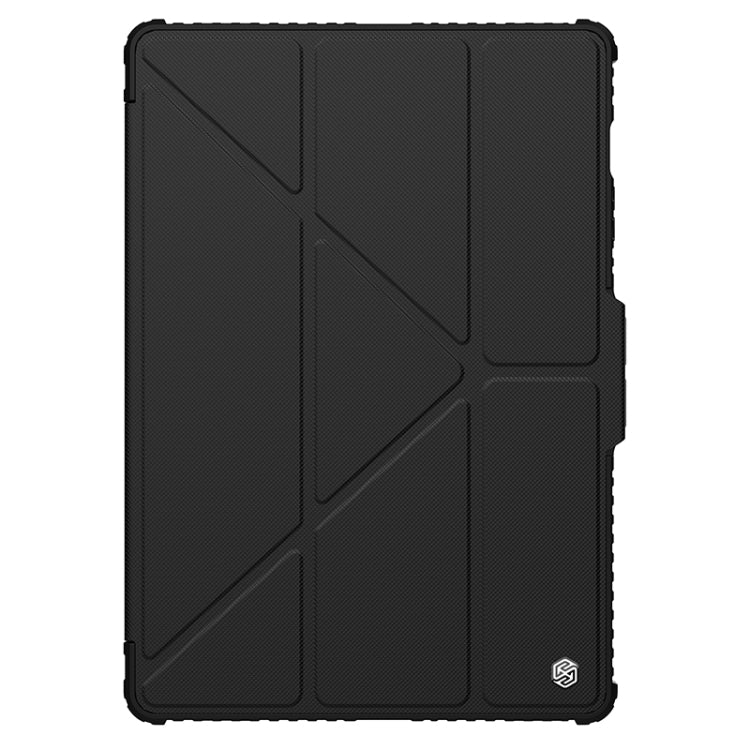 For Samsung Galaxy Tab S9+ NILLKIN Bumper Pro Multi-angle Folding Style Tablet Leather Case(Black) - Galaxy Tab S9+ Cases by NILLKIN | Online Shopping UK | buy2fix