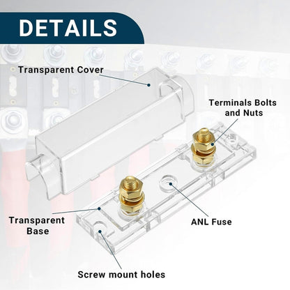 3 in 1 ANL Car Audio Modified Fuse Holder with 200A Fuse, Current:150A - Fuse by buy2fix | Online Shopping UK | buy2fix