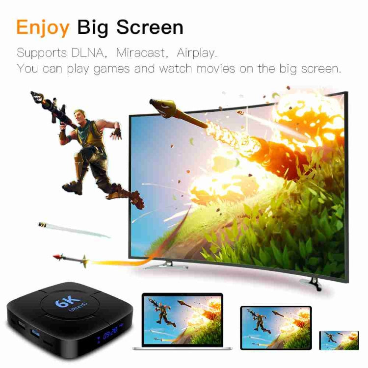 6K Ultra HD Android 12.0 Smart TV Box with Remote Control, 4GB+32GB, Allwinner H616 1.5GHZ Quad-Core(EU Plug) - Others by buy2fix | Online Shopping UK | buy2fix