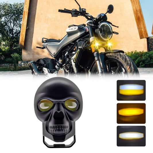 26W 3000LM Car Motorcycle IP68 Waterproof Skull Style Spotlight(Black) - Headlights by buy2fix | Online Shopping UK | buy2fix