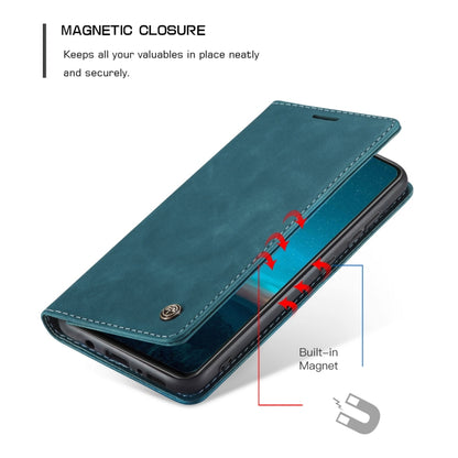 For Samsung Galaxy A31 CaseMe-013 Multifunctional Retro Frosted Horizontal Flip Leather Case with Card Slot & Holder & Wallet(Blue) - Samsung Accessories by CaseMe | Online Shopping UK | buy2fix