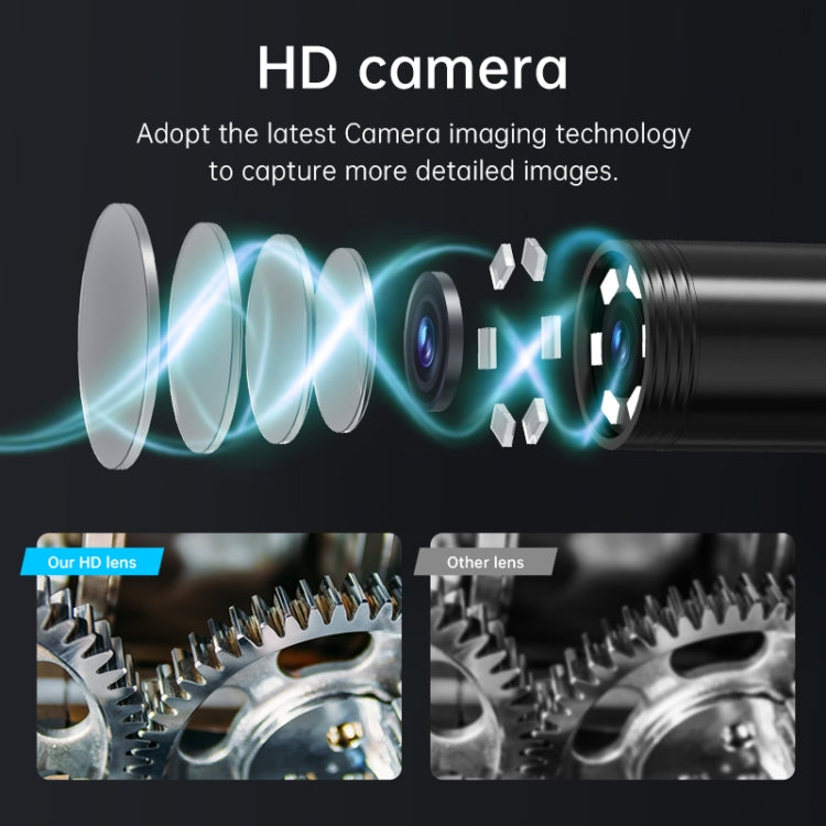 128AV 8mm Lenses Industrial Pipeline Endoscope with 2.4 inch Screen, Spec:5m Tube -  by buy2fix | Online Shopping UK | buy2fix