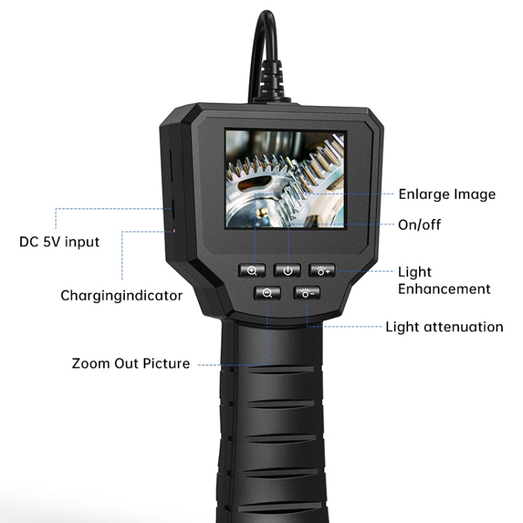 128AV 8mm Lenses Industrial Pipeline Endoscope with 2.4 inch Screen, Spec:10m Tube -  by buy2fix | Online Shopping UK | buy2fix