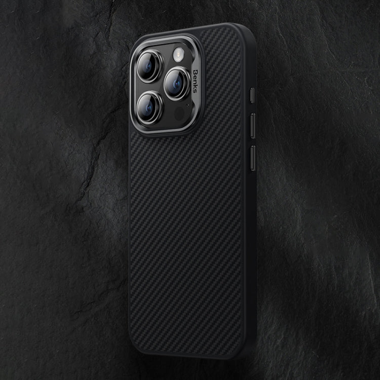 For iPhone 15 Pro Max Benks 600D MagSafe Kevlar Carbon Fiber Shockproof Phone Case(Black) - iPhone 15 Pro Max Cases by Benks | Online Shopping UK | buy2fix