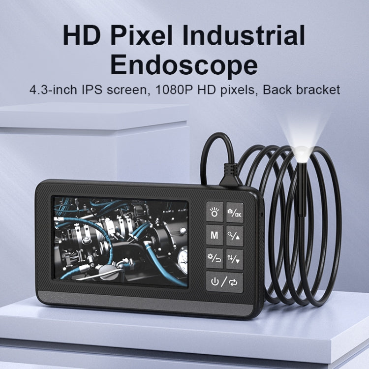 P005 8mm Single Lenses Industrial Pipeline Endoscope with 4.3 inch HD Screen, Spec:1m Tube -  by buy2fix | Online Shopping UK | buy2fix
