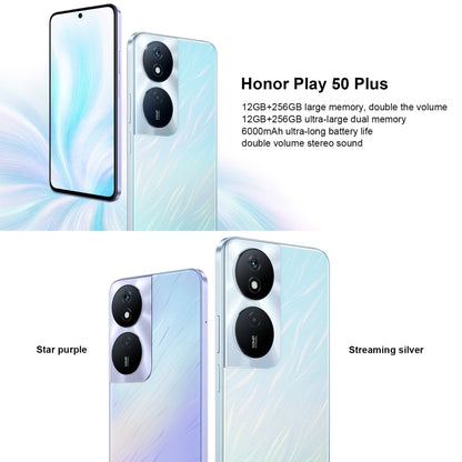 Honor Play 50 Plus, 12GB+256GB, 6.8 inch MagicOS 7.2 Dimensity 6020 Octa Core up to 2.2GHz, Network: 5G, OTG, Not Support Google Play(Purple) - Honor by Huawei | Online Shopping UK | buy2fix