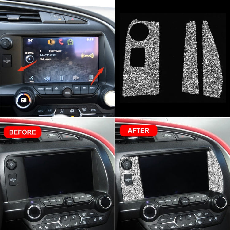 For Chevrolet Corvette C7 2014-2019 3 in 1 Car Navigate Panel Diamond Decorative Sticker, Left Drive - Car Interior Mouldings by buy2fix | Online Shopping UK | buy2fix