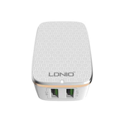 LDNIO A2204 2 in 1 12W Dual USB Interface Travel Charger Mobile Phone Charger with Micro USB Data Cable, AU Plug - USB Charger by LDNIO | Online Shopping UK | buy2fix