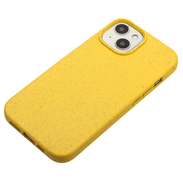 For iPhone 15 Wheat MagSafe Magnetic Straw Material + TPU Phone Case(Yellow) - iPhone 15 Cases by buy2fix | Online Shopping UK | buy2fix