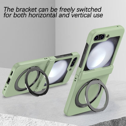 For Samsung Galaxy Z Flip5 5G 360 Degree Stand MagSafe Magnetic All-inclusive Phone Case(Light Green) - Galaxy Z Flip5 Cases by buy2fix | Online Shopping UK | buy2fix