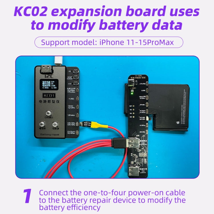 i2C KC02 Battery Data Repair Expansion Board Modifying Battery Efficiency for iPhone 11-15 Pro Max - Test Tools by buy2fix | Online Shopping UK | buy2fix