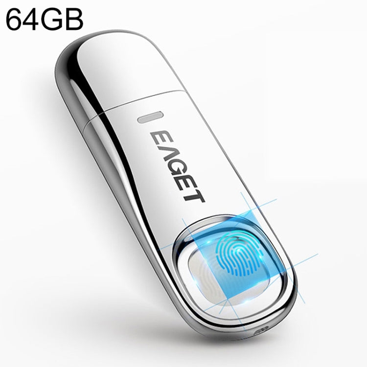 EAGET FU60 64G USB 3.0 Interface Metal Flash U Disk with Fingerprint Identification - Computer & Networking by EAGET | Online Shopping UK | buy2fix