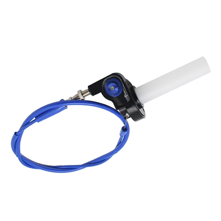 Off-road Motorcycle Modified 22mm Handle Throttle Clamp Hand Grip Big Torque Oil Visual Throttle Accelerator for with Cable(Blue with Blue Throttle Cable) - Grips by buy2fix | Online Shopping UK | buy2fix