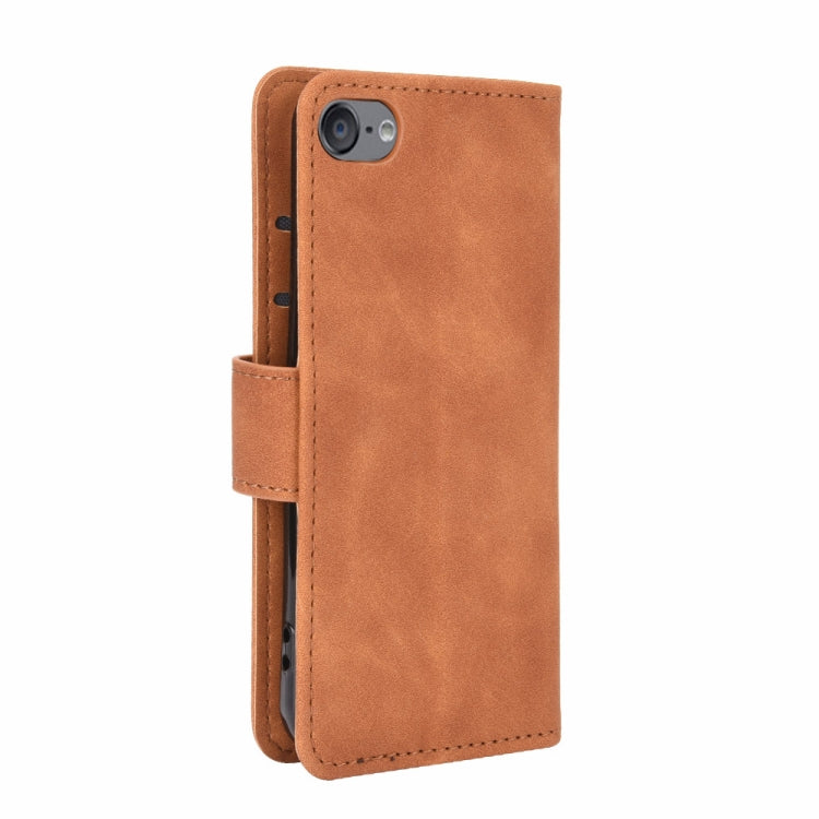 For iPod Touch 6 & 5 Solid Color Skin Feel Magnetic Buckle Horizontal Flip Calf Texture PU Leather Case with Holder & Card Slots & Wallet(Brown) - More iPhone Cases by buy2fix | Online Shopping UK | buy2fix