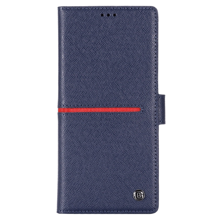 For Samsung Galaxy Note 20 GEBEI Top-grain Leather Horizontal Flip Protective Case with Holder & Card Slots & Wallet & Photo Frame(Blue) - Galaxy Note20 Cases by GEBEI | Online Shopping UK | buy2fix