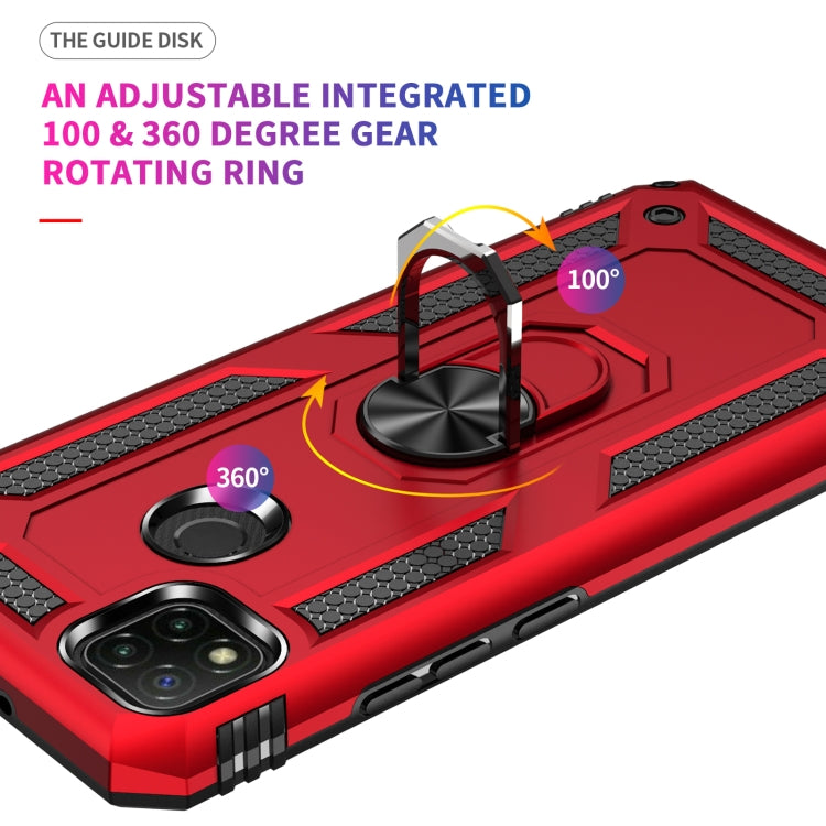 For Xiaomi Redmi 9C Shockproof TPU + PC Protective Case with 360 Degree Rotating Holder(Black) - Xiaomi Accessories by buy2fix | Online Shopping UK | buy2fix