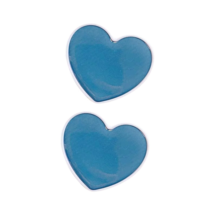 2 PCS Solid Color Love Airbag Phone Stand Ring Holder(Sea Blue) - Ring Holder by buy2fix | Online Shopping UK | buy2fix