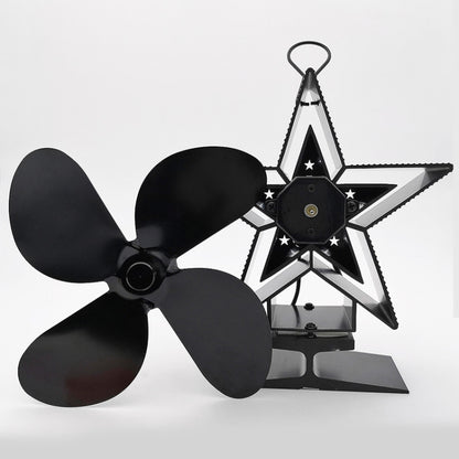 4-Blade Aluminum Heat Powered Fireplace Stove Fan (Bronze) - Consumer Electronics by buy2fix | Online Shopping UK | buy2fix