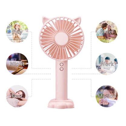 N10 Multi-function Handheld Desktop Holder Electric Fan, with 3 Speed Control (Sapphire Blue) - Consumer Electronics by buy2fix | Online Shopping UK | buy2fix