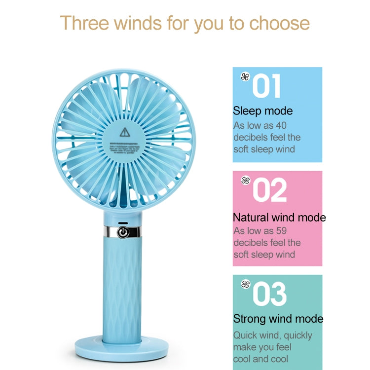 S8 Portable Mute Handheld Desktop Electric Fan, with 3 Speed Control (Pink) - Consumer Electronics by buy2fix | Online Shopping UK | buy2fix