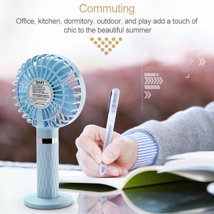 S8 Portable Mute Handheld Desktop Electric Fan, with 3 Speed Control (Purple) - Consumer Electronics by buy2fix | Online Shopping UK | buy2fix