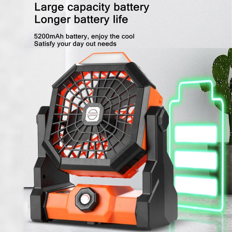 X3 Outdoor Portable Fan USB Charging Air Cooling Fan with LED Night Lamp (Green) - Consumer Electronics by buy2fix | Online Shopping UK | buy2fix