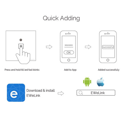 WS-EU-03 EWeLink APP & Touch Control 2A 3 Gangs Tempered Glass Panel Smart Wall Switch, AC 90V-250V, EU Plug - Consumer Electronics by buy2fix | Online Shopping UK | buy2fix